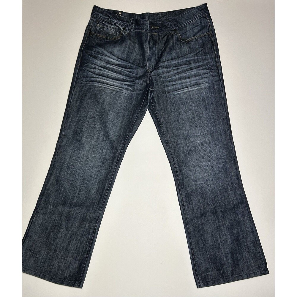 Buffalo David Bitton Men's Dark Wash Blue Jeans Relaxed Fit Size 36X29 EUC